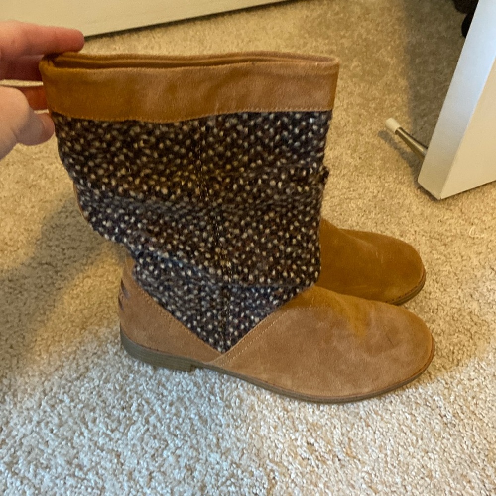 Toms tweed slouchy boots